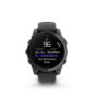 Garmin fēnix® E, Slate grey steel / Černý silikonový řemínek