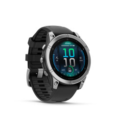 Garmin fēnix® E, Nerezová ocel / Černý silikonový řemínek