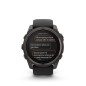 Garmin fēnix® 8 – 51 mm, Solar, Sapphire Carbon grey DLC titanium s Black/Grey silikonovým řemínkem