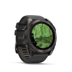 Garmin fēnix® 8 – 51 mm, AMOLED, Sapphire, Carbon grey DLC s Black/Grey silikonovým řemínkem