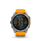 Garmin fēnix® 8 – 51 mm, AMOLED, Sapphire, Titanium s Orange/Graphite silikonovým řemínkem