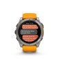 Garmin fēnix® 8 – 51 mm, AMOLED, Sapphire, Titanium s Orange/Graphite silikonovým řemínkem