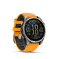 Garmin fēnix® 8 – 47 mm, AMOLED, Sapphire, Titanium s Orange/Graphite silikonovým řemínkem