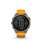 Garmin fēnix® 8 – 47 mm, AMOLED, Sapphire, Titanium s Orange/Graphite silikonovým řemínkem