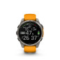 Garmin fēnix® 8 – 47 mm, AMOLED, Sapphire, Titanium s Orange/Graphite silikonovým řemínkem