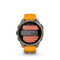 Garmin fēnix® 8 – 47 mm, AMOLED, Sapphire, Titanium s Orange/Graphite silikonovým řemínkem