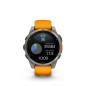 Garmin fēnix® 8 – 47 mm, AMOLED, Sapphire, Titanium s Orange/Graphite silikonovým řemínkem