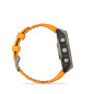 Garmin fēnix® 8 – 47 mm, AMOLED, Sapphire, Titanium s Orange/Graphite silikonovým řemínkem