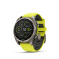 Garmin fēnix® 8 – 47 mm, Solar, Sapphire Titanium s Yellow/Graphite silikonovým řemínkem