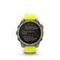 Garmin fēnix® 8 – 47 mm, Solar, Sapphire Titanium s Yellow/Graphite silikonovým řemínkem