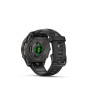 Garmin fēnix® 8 – 43 mm, AMOLED, Sapphire, Carbon grey DLC titanium, Black / Pebble grey se silikonovým řemínkem