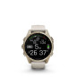 Garmin fēnix® 8 – 43 mm, AMOLED, Sapphire, Soft Gold / Fog grey se silikonovým řemínkem