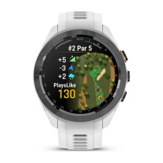 Garmin Approach S70 - 42mm, Keramická luneta Black/Peach, silikonový řemínek White